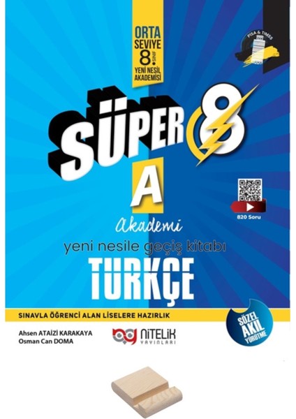 Lgs 8. Sınıf Yeni Nesile Geçiş A Süper Türkçe Soru Bankası + Telefon Tutucu