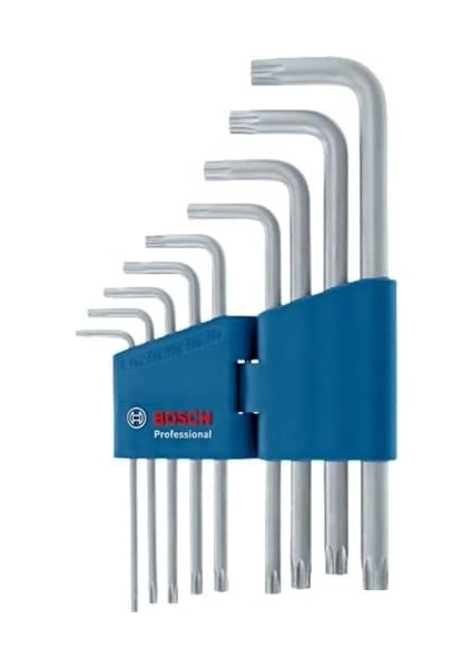 Professional 9 Parça Alyan Anahtarı Seti Torx 1600A01TH4, Mavi