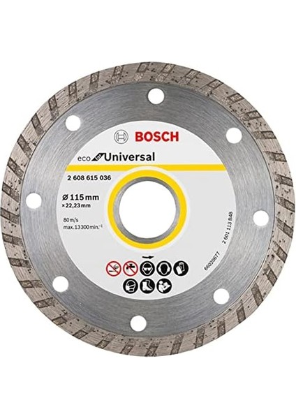 Eco For Universal Elmas Kesme Diski 115 * 22,23 Mm-Küçük Avuç Taşlama Makineleri Için