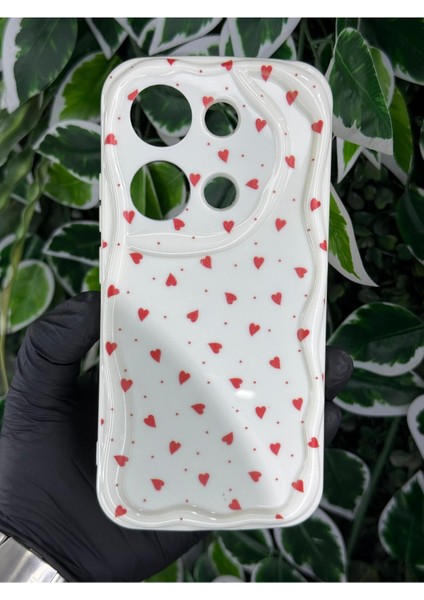 Xiaomi Redmi 12 Uyumlu Mini Kalp Baskılı Desenli Silikon Kılıf modelleri