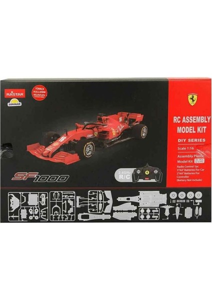 31961 Ferrari SF1000 Uzaktan Kumandalı Model Araç Montaj Kiti 1:16 -