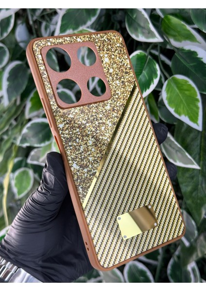 Xiaomi Redmi Note 13 Pro 5g Sim Görünümlü Gold Detaylı Kılıf