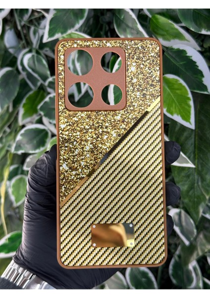 Xiaomi Redmi Note 13 Pro 5g Sim Görünümlü Gold Detaylı Kılıf modelleri