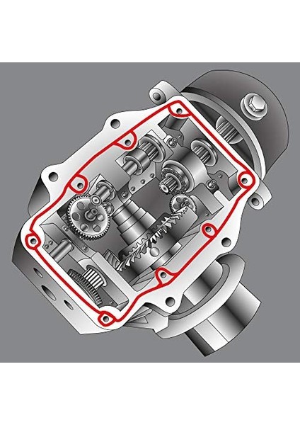 Gasket Maker | 310 ml | Kırmızı | Araç Motoru, Motosiklet, Çelik, Alüminyum, Cam, Seramik ve Diğer Birçok Malzeme Için Özel ve Güçlü Dirençli Sızdırmazlık Maddesi