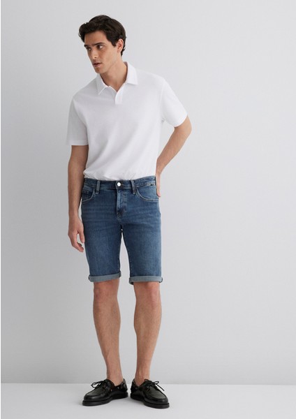 Erkek NICHOLAS Mavi Black Jean Şort 0416084465
