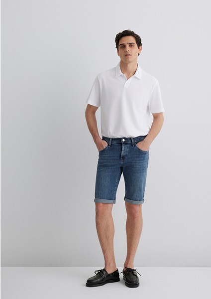 Erkek NICHOLAS Mavi Black Jean Şort 0416084465