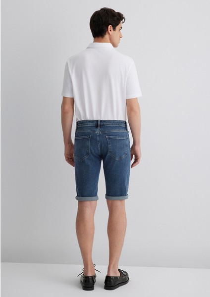 Erkek NICHOLAS Mavi Black Jean Şort 0416084465