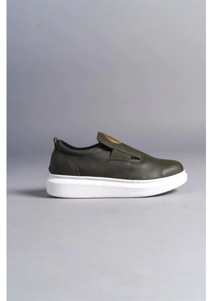 SLW161 Hippo Bağcıksız Cilt Erkek Günlük Sneaker Ayakkabı Bt - Haki fırsatları
