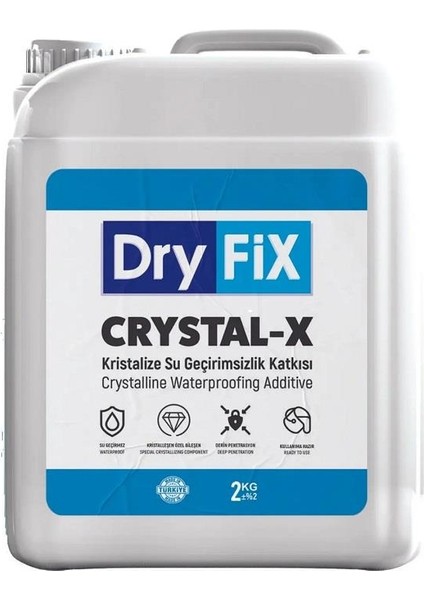 Crystal-X Likit Kristalize Su Yalıtım Katkısı 30 Lt