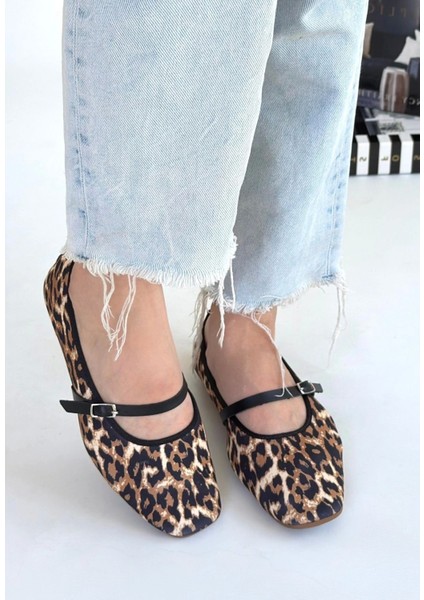 Almiye Leopar Keten Babet Ayakkabı modelleri