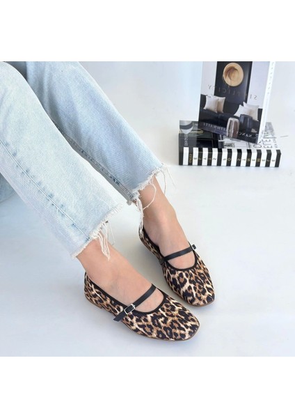 Almiye Leopar Keten Babet Ayakkabı fırsatları