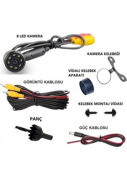 8 Ledli Dinamik Hareketli Çizgili Arka Tampon Kamera Seti fırsatları