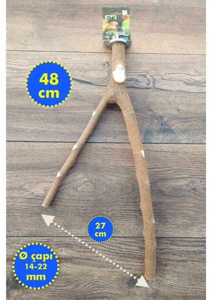 Venty 48 cm Doğal Papağan Tüneği - Dal Tünek | Sultan, Muhabbet, Monk, Lori, Senegal, Konur, Sevda, Senegal - T495