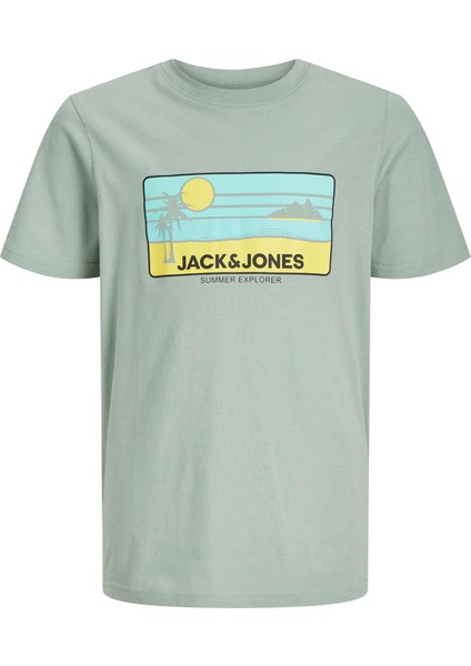 Jjpeak Summer Tee Ss Crew Neck Jnr Çocuk Haki Tshirt 12269975-03