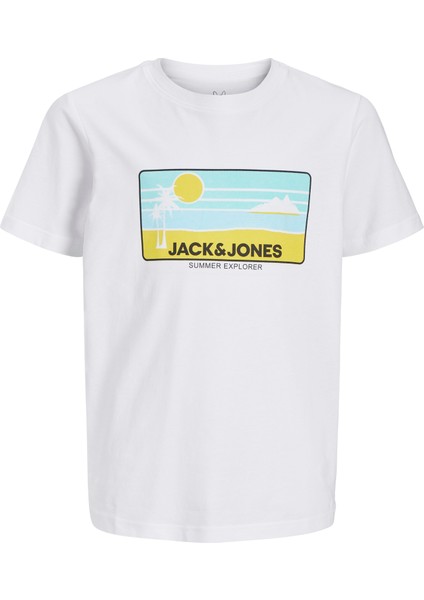 Jjpeak Summer Tee Ss Crew Neck Jnr Çocuk Beyaz Tshirt 12269975-01