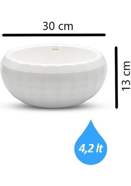 Dekoratif Aranjman Kaktus Sukulent Saksı 3'lü Set Beyaz