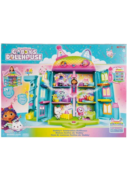Gabby’s Dollhouse Festival Evi Eğlenceli Müzikli Oyun Seti 14 Aksesuarlı modelleri