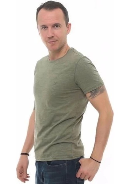 4602 Bisiklet Yaka Basic Erkek T-Shirt