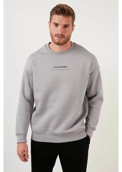 New Age Sırt Baskılı Üç Iplik Sweatshirt