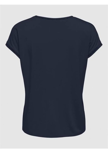 Viskon Yaka Dantel T-Shirt