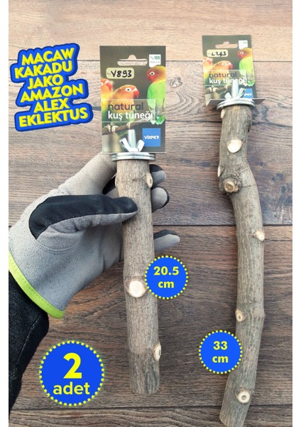 Venty Doğal Papağan Tünekleri 2 Adet | Macaw, Kakadu, Jako, Amazon, Eklektus, Alex, Kayık - M402