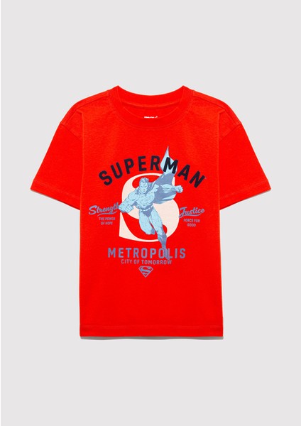 Superman Baskılı Kırmızı Tişört 6610293-88523 fiyatları