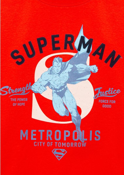 Superman Baskılı Kırmızı Tişört 6610293-88523 fırsatları
