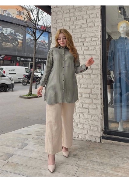 Çizgili Tunik Gömlek modelleri