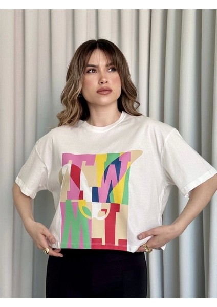 Baskılı Crop Kadın T-Shirt fiyatları