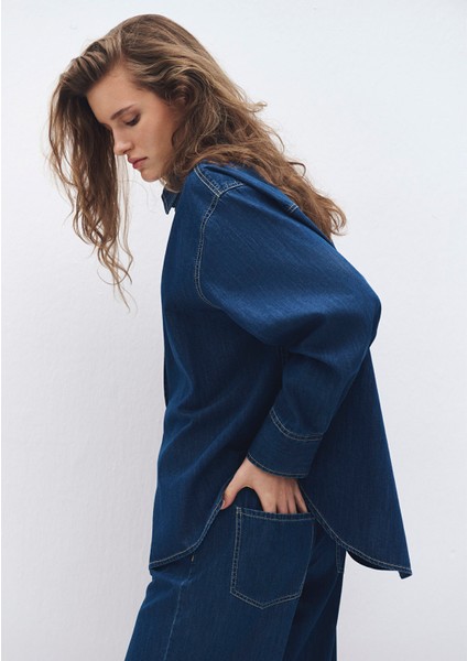 Lacivert Denim Gömlek 1211075-85481