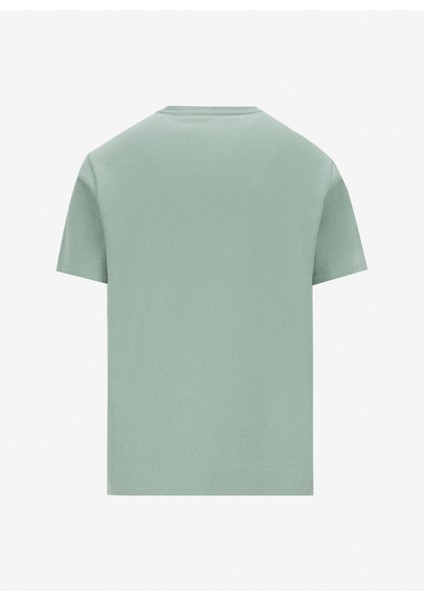 Bisiklet Yaka Düz Yeşil Erkek T-Shirt M4WM-TST-1987