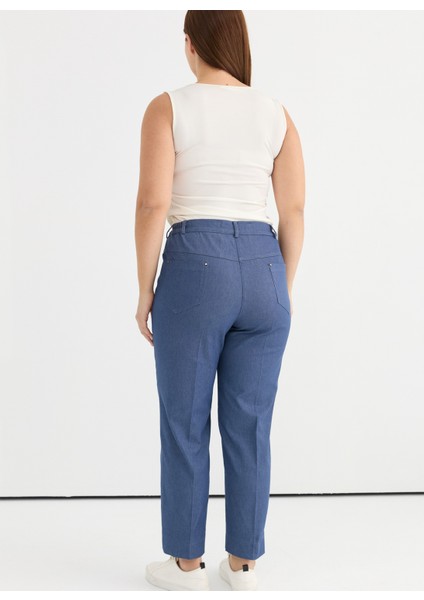 Normal Bel Normal Indigo Kadın Pantolon 25YSL5361-BB