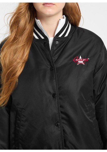 Siyah Kadın Ceket Gj Bomber Jkt Wıth Embroıdery modelleri