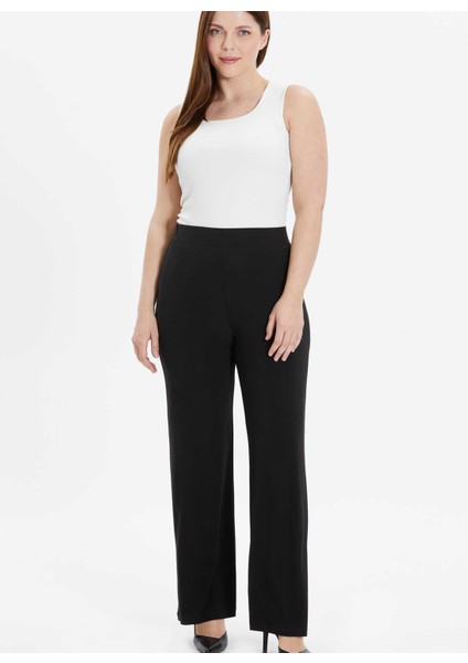 Normal Bel Normal Siyah Kadın Pantolon 25YSL5355-BB
