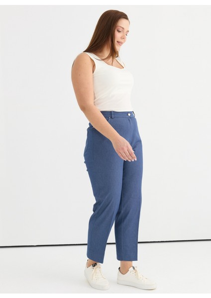 Normal Bel Normal Indigo Kadın Pantolon 25YSL5361-BB modelleri