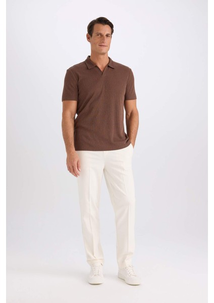 Slim Fit Dar Kesim Polo Yaka Kısa Kollu Tişört W9274AZ25SM fiyatları