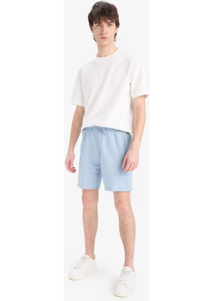 Slim Fit Dar Kesim Dar Paça Basic Düz Şort B8674AX25SP