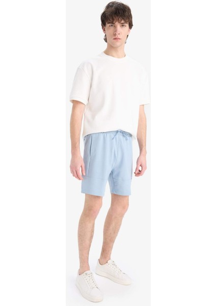 Slim Fit Dar Kesim Dar Paça Basic Düz Şort B8674AX25SP