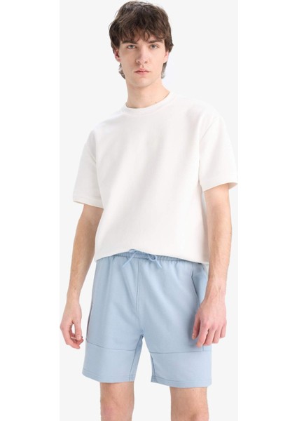 Slim Fit Dar Kesim Dar Paça Basic Düz Şort B8674AX25SP