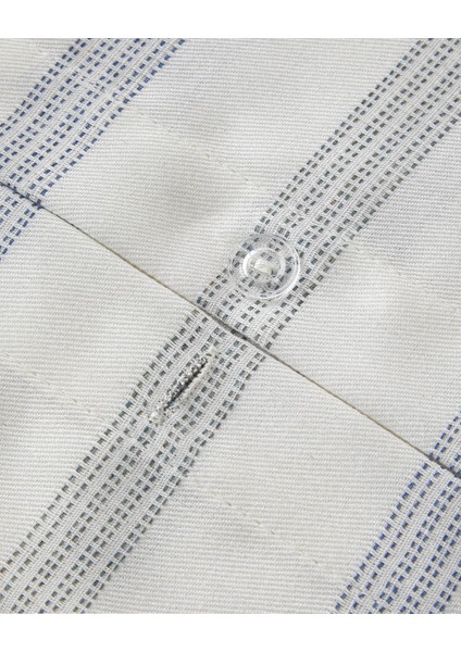 Bold Stitch Ipliği Boyalı King Size Nevresim Takımı 240 x 220 cm Lacivert-Yeşil