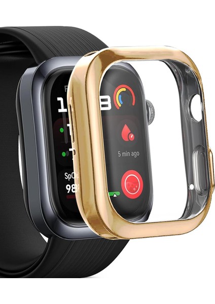 Huawei Watch D2 Kılıf 360 Full Round Soft Silicone Gold