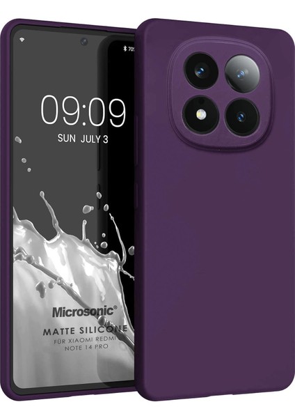 Matte Silicone Xiaomi Redmi Note 14 Pro 4g Kılıf Mor