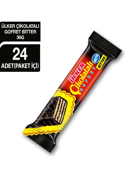 Çikolatali Bitter Gofret 36 gr