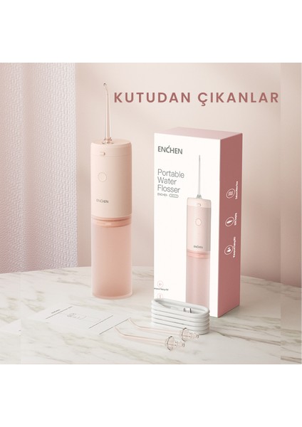 Mint 3 Pembe Pratik Kullanımlı Değiştirilebilir Başlıklı 3 Kademeli Şarklı Ağız Duşu
