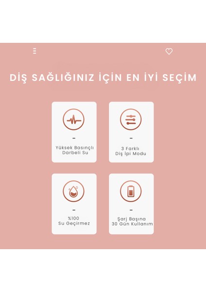 Mint 3 Pembe Pratik Kullanımlı Değiştirilebilir Başlıklı 3 Kademeli Şarklı Ağız Duşu