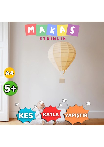 Orimiga 3D Hava Balonu – Eğitici Oyuncak ve Kendin Yap Aktivite Seti (5+ Yaş Aile Etkinliği