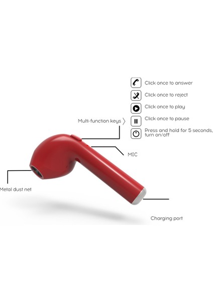 Kulak Içi Bluetooth Hifi Stereo Cep Telefonu Kulaklığı (Yurt Dışından)