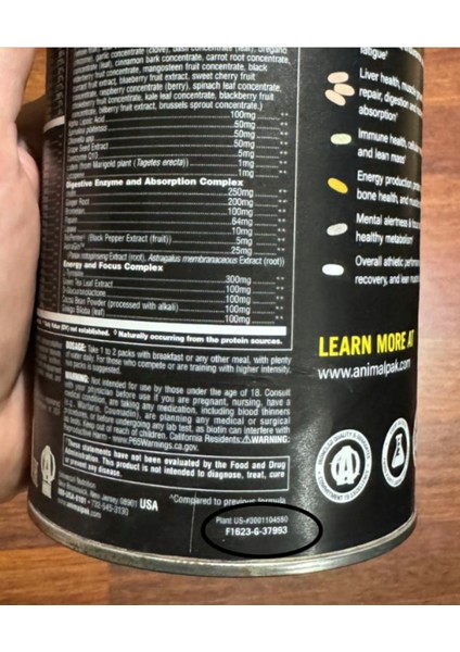 Animal Pak Ultimate Foundatıon, 44 Packs. Abd Version. Avrupa Değil. 3969 fiyatları