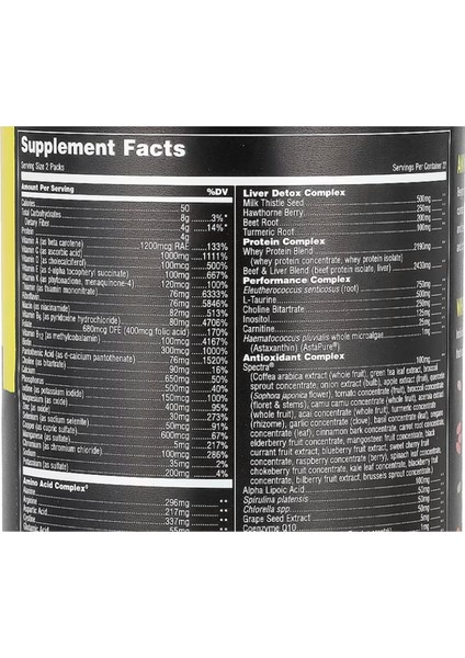 Animal Pak Ultimate Foundatıon, 44 Packs. Abd Version. Avrupa Değil. 3969 fırsatları