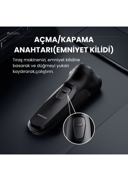 Blackstone-C Siyah Çift Yönlü Kavisli Bıçaklı Şarjlı Tıraş Makinesi